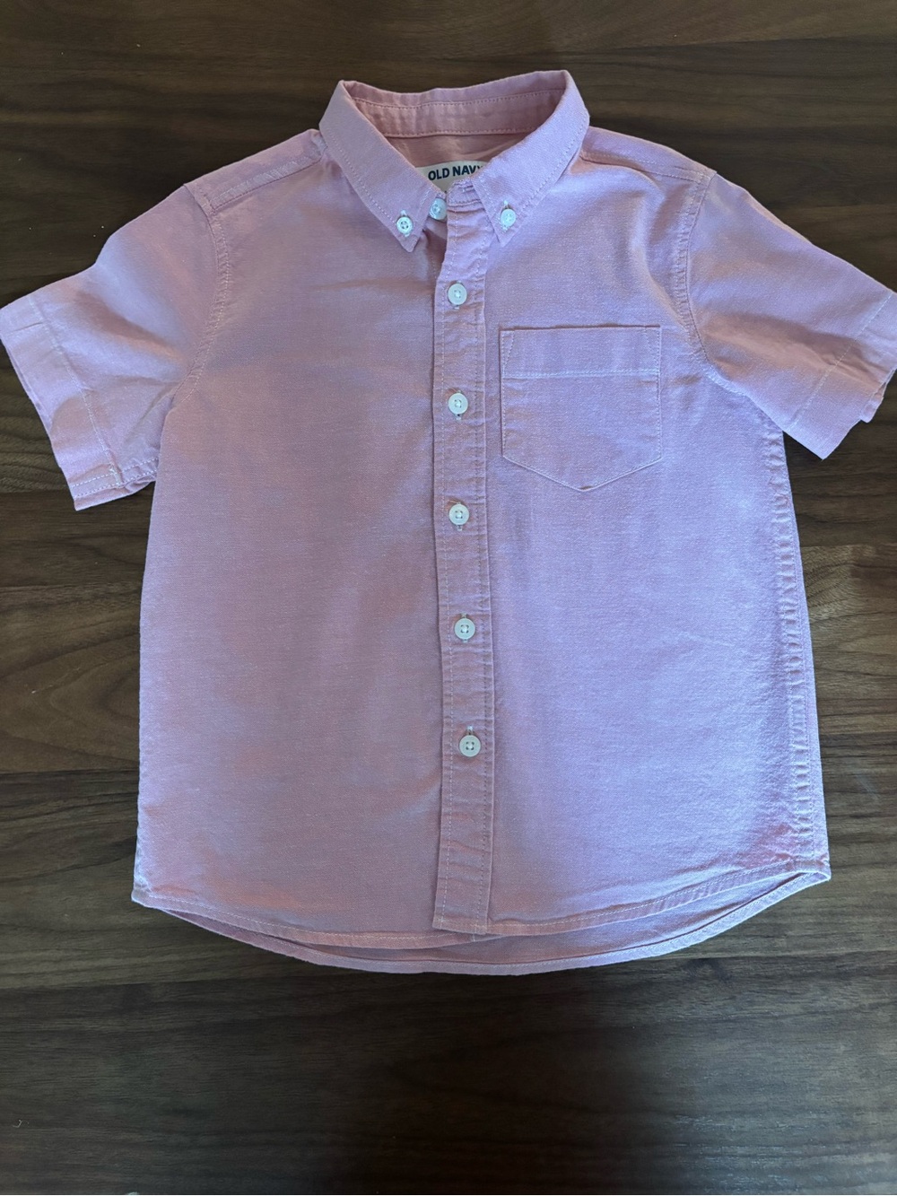 Old Navy Light Pink Short-Sleeve Button-Down Shirt